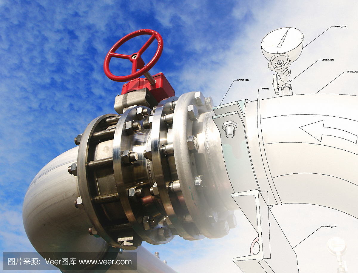 工業(yè)園區(qū)、鋼鐵管道、閥門迎藍(lán)天